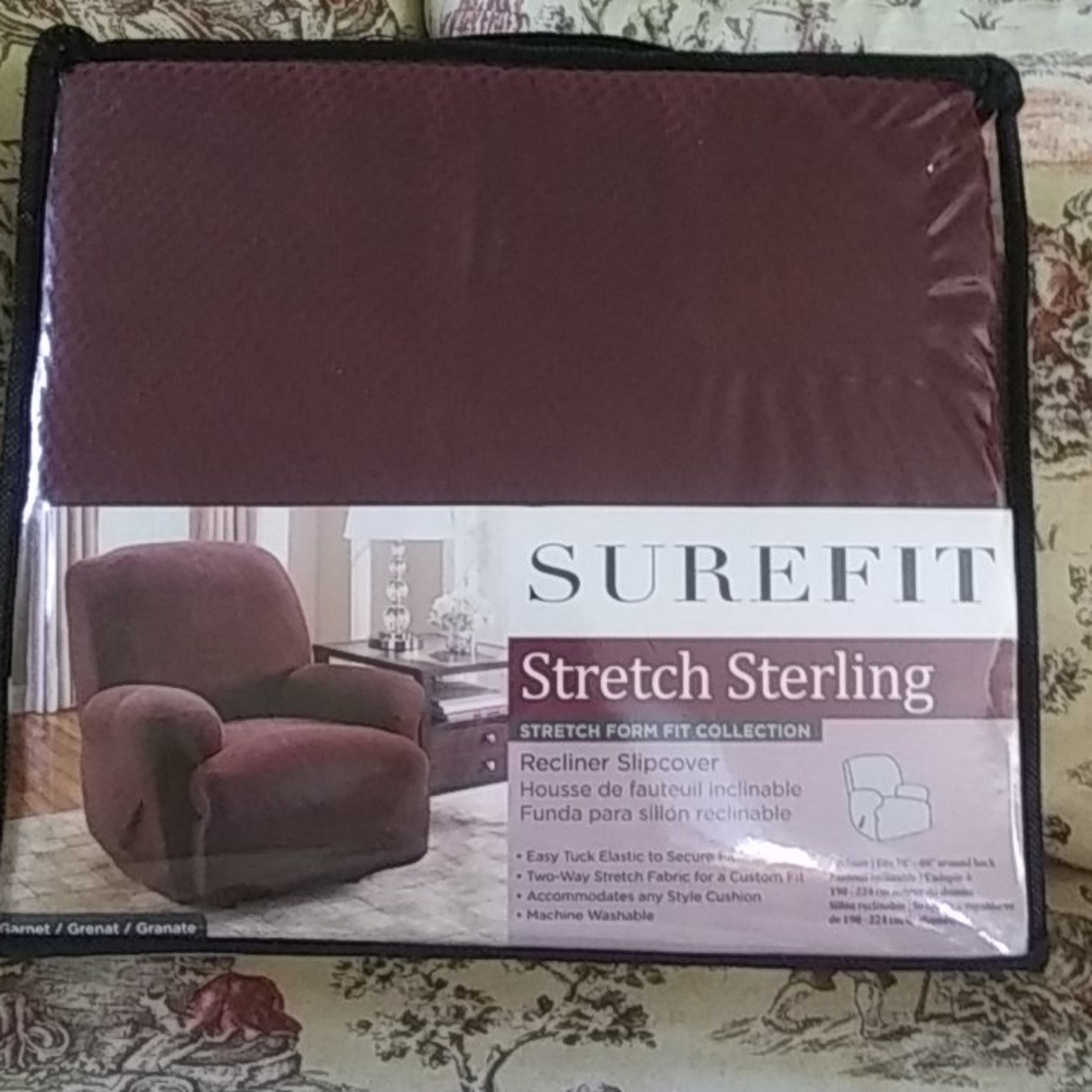 - Sure fit recliner slipcover, NWT in orig pkg.